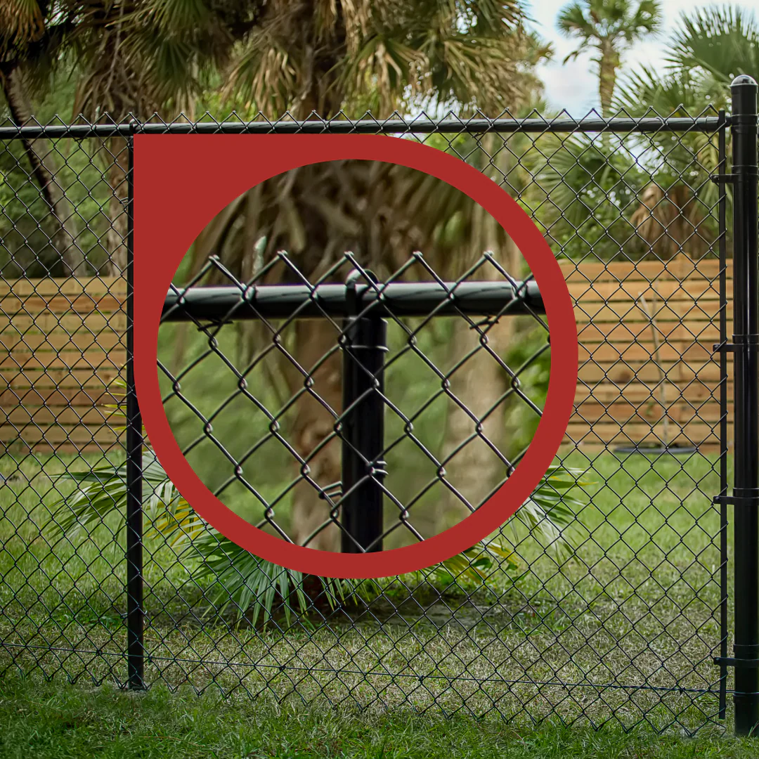 1-5/8" x 1-3/8" Black Aluminum Line Loop Top For Chain Link Fences - Image 4