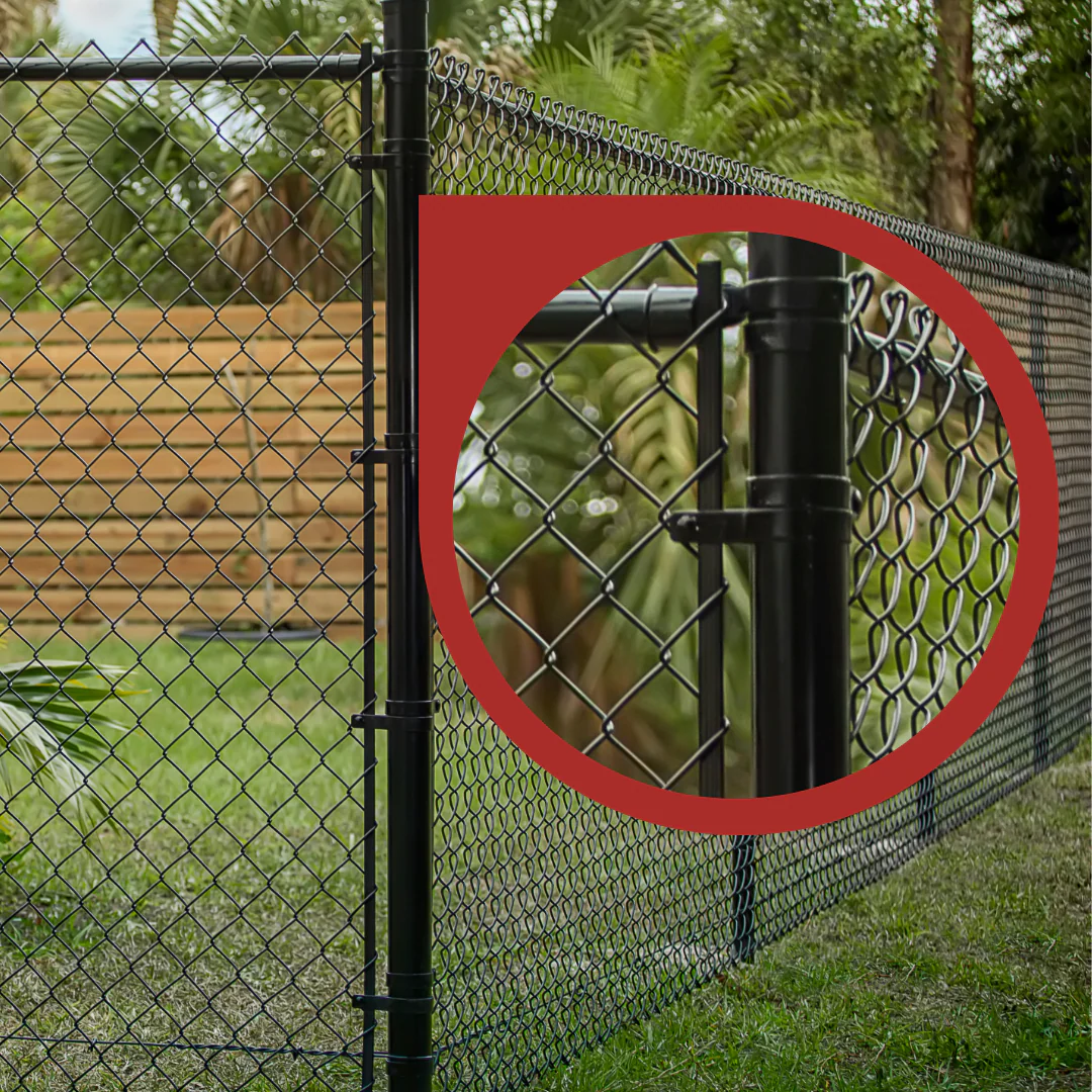 1-5/8" Black Tension Band [14 Gauge] For Chain Link Fences - Image 4